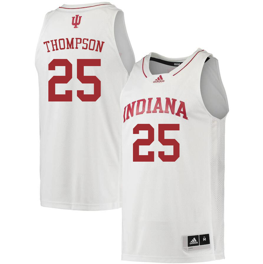 Men #25 Race Thompson Indiana Hoosiers College Basketball Jerseys Sale-White - Click Image to Close